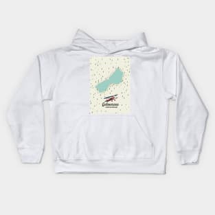 Gelmersee lake map Switzerland Kids Hoodie